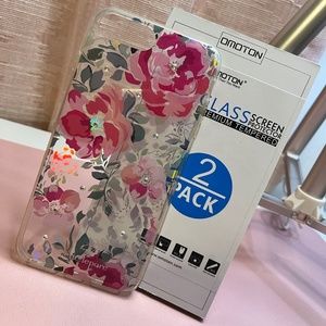 iPhone 7/8 Plus Floral Case (BONUS glass screen protector)